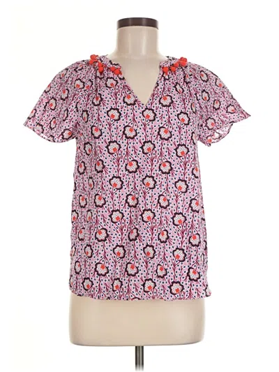 Pre-owned Boden Short Sleeve Blouse In Pink