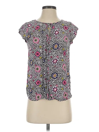 Pre-owned Boden Short Sleeve Blouse In Purple
