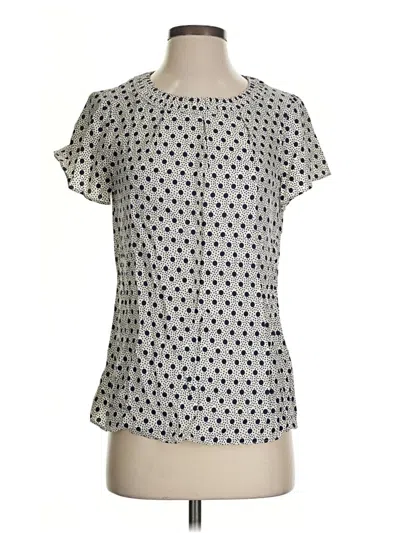 Pre-owned Boden Short Sleeve Blouse In Silver