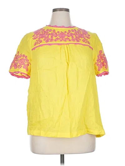 Boden Short Sleeve Blouse In Yellow