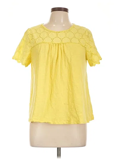 Pre-owned Boden Short Sleeve Blouse In Yellow