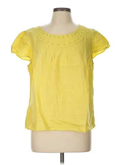 Pre-owned Boden Short Sleeve Blouse In Yellow