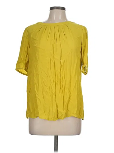 Pre-owned Boden Short Sleeve Blouse In Yellow
