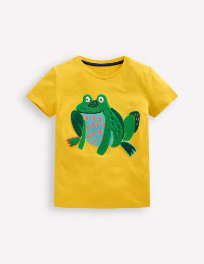 Boden Kids' Bouclé-t-shirt-ananasgelb Frosch In Multi