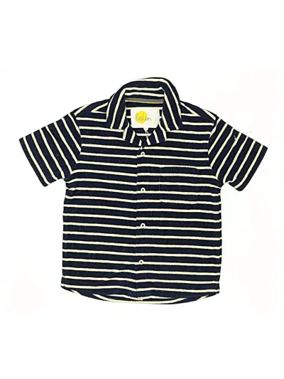 Pre-owned Boden Kids' Short Sleeve Button Down Shirt In Yellow