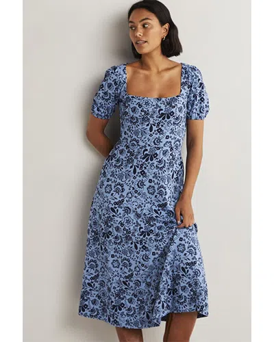 Boden Short Sleeve Jersey Midi Dress In Blue