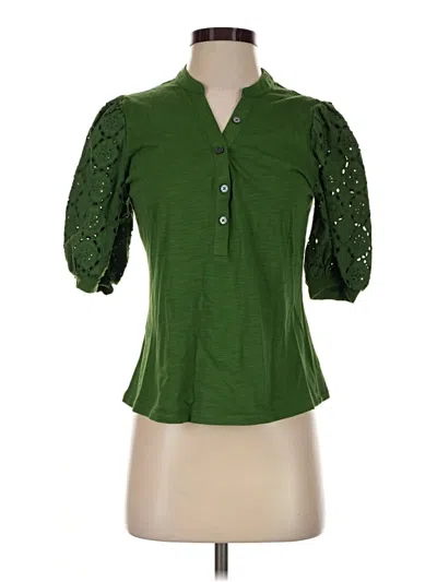 Pre-owned Boden Short Sleeve Polo Shirt In Green