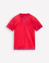 Boden Short Sleeve Rash Vest Poppy Red Boys  In Red