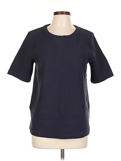 Pre-owned Boden Short Sleeve Top Black Crew Neck Tops