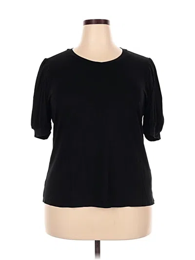 Pre-owned Boden Short Sleeve Top Black Crew Neck Tops