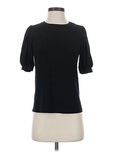 Pre-owned Boden Short Sleeve Top Black Crew Neck Tops