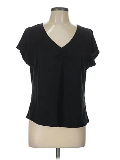 Pre-owned Boden Short Sleeve Top Black V-neck Tops