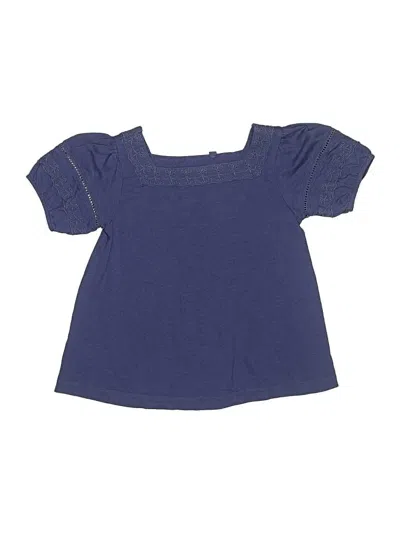 Pre-owned Boden Kids' Short Sleeve Top Blue Scoop Neck Tops