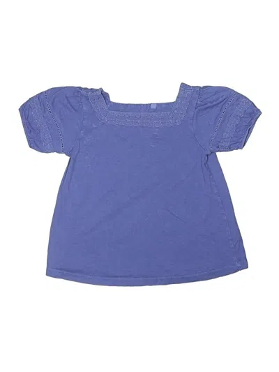 Pre-owned Boden Kids' Short Sleeve Top Blue Sweetheart Neckline Tops