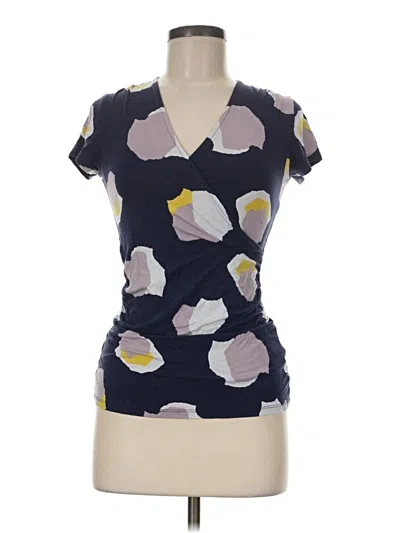 Pre-owned Boden Short Sleeve Top Blue Sweetheart Neckline Tops