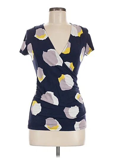 Pre-owned Boden Short Sleeve Top Blue V-neck Tops