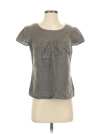 Pre-owned Boden Short Sleeve Top Gray Keyhole Neckline Tops