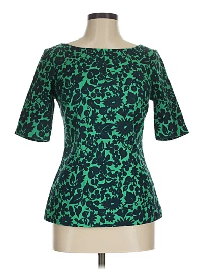Pre-owned Boden Short Sleeve Top Green Boatneck Tops