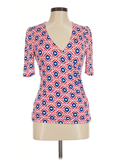 Pre-owned Boden Short Sleeve Top Orange Sweetheart Neckline Tops