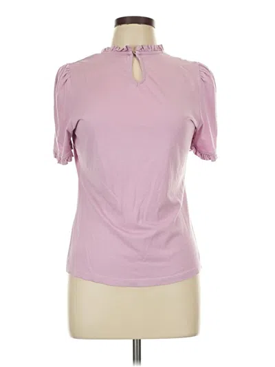 Pre-owned Boden Short Sleeve Top Pink Keyhole Neckline Tops