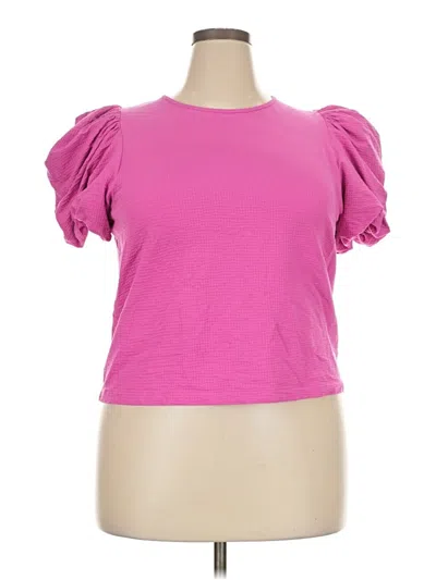 Pre-owned Boden Short Sleeve Top Pink Sweetheart Neckline Tops