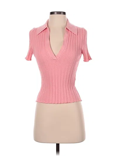 Pre-owned Boden Short Sleeve Top Pink Sweetheart Neckline Tops