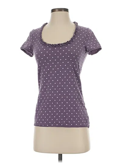 Pre-owned Boden Short Sleeve Top Purple Scoop Neck Tops