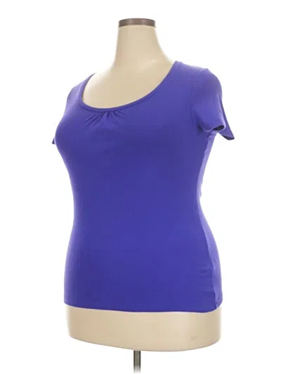 Pre-owned Boden Short Sleeve Top Purple Scoop Neck Tops