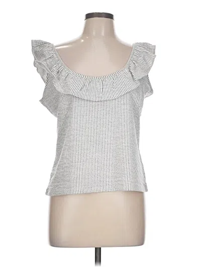 Pre-owned Boden Short Sleeve Top Silver Sweetheart Neckline Tops