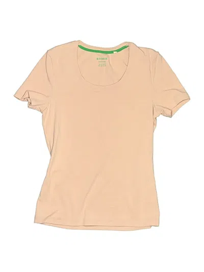 Pre-owned Boden Kids' Short Sleeve Top Tan Scoop Neck Tops