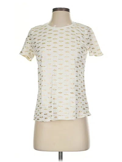 Pre-owned Boden Short Sleeve T-shirt In Ivory