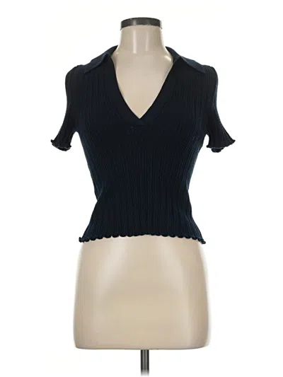 Pre-owned Boden Short Sleeve Turtleneck In Blue