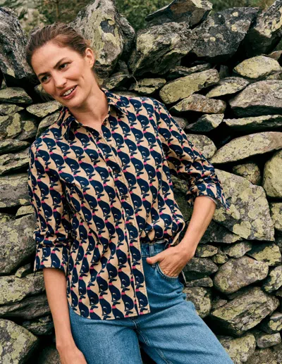 Boden Sienna Cord Shirt Safari, Cosy Greyhound  In Multi