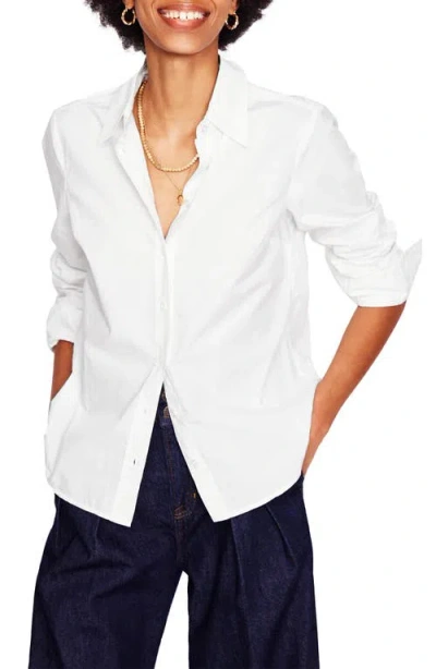 Boden Sienna Cotton Button-up Shirt In White