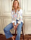 Boden Sienna Embroidered Linen Shirtwhite Women  In White