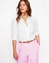 Boden Sienna Leinenhemd-weiss In White