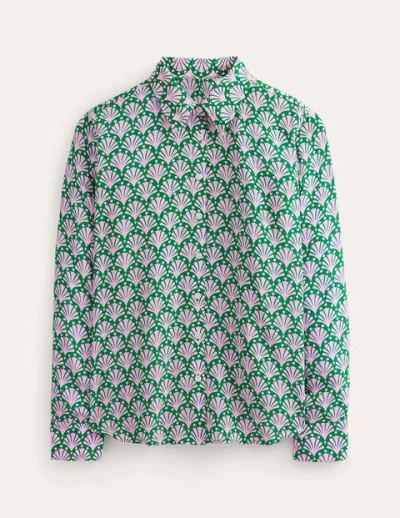 Boden Sienna Silk Shirt Sweet Lilac, Shells Women  In Green