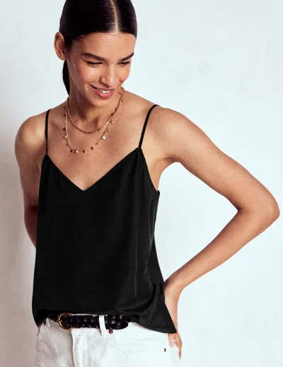 Boden Silk Cami Black Women