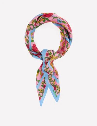 Boden Silk Square Scarf Multi, Dahlia Trail Scarf