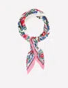 Boden Silk Square Scarf Multi, Ornamental Lattice