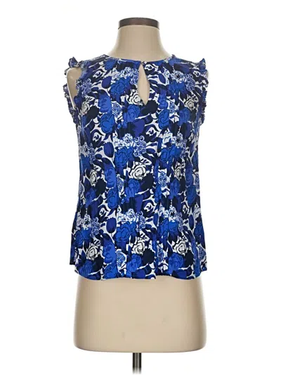 Pre-owned Boden Sleeveless Blouse In Blue