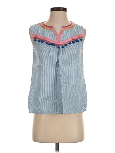 Pre-owned Boden Sleeveless Blouse In Blue