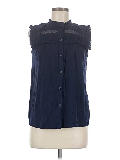 Pre-owned Boden Sleeveless Blouse In Blue