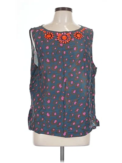 Pre-owned Boden Sleeveless Blouse In Blue