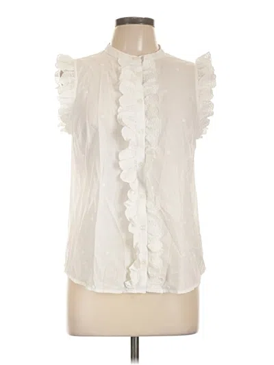 Pre-owned Boden Sleeveless Blouse In White