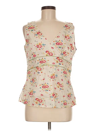 Pre-owned Boden Sleeveless Blouse In White