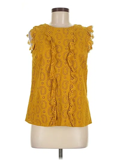 Pre-owned Boden Sleeveless Blouse In Yellow