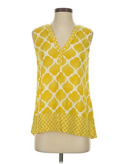 Pre-owned Boden Sleeveless Blouse In Yellow
