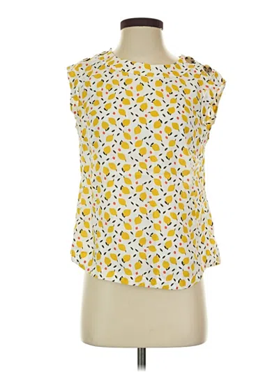 Pre-owned Boden Sleeveless Blouse In Yellow