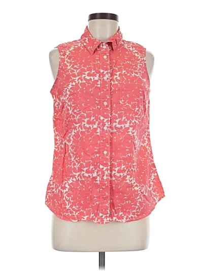 Pre-owned Boden Sleeveless Button Down Shirt In Red